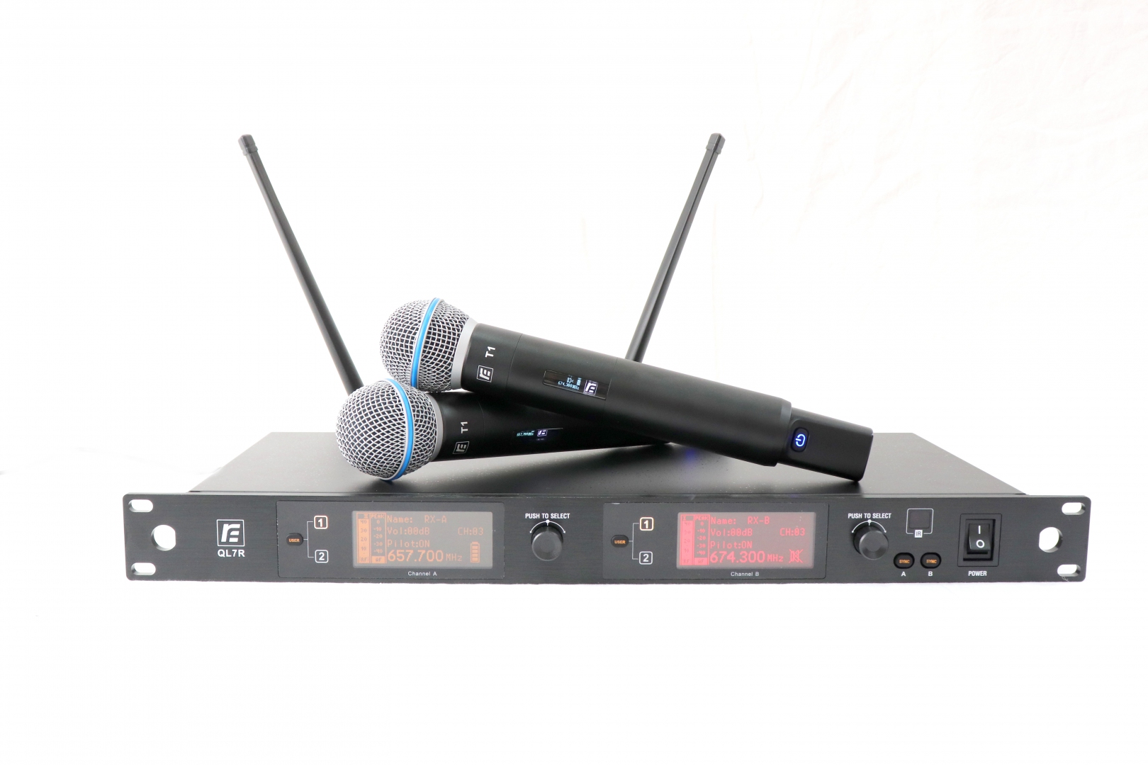 RFIntell QL7R/T1-B 720,500-754,000 МГц 2-канальная радиосистема с 2-мя ручными микрофонами в Северобайкальске