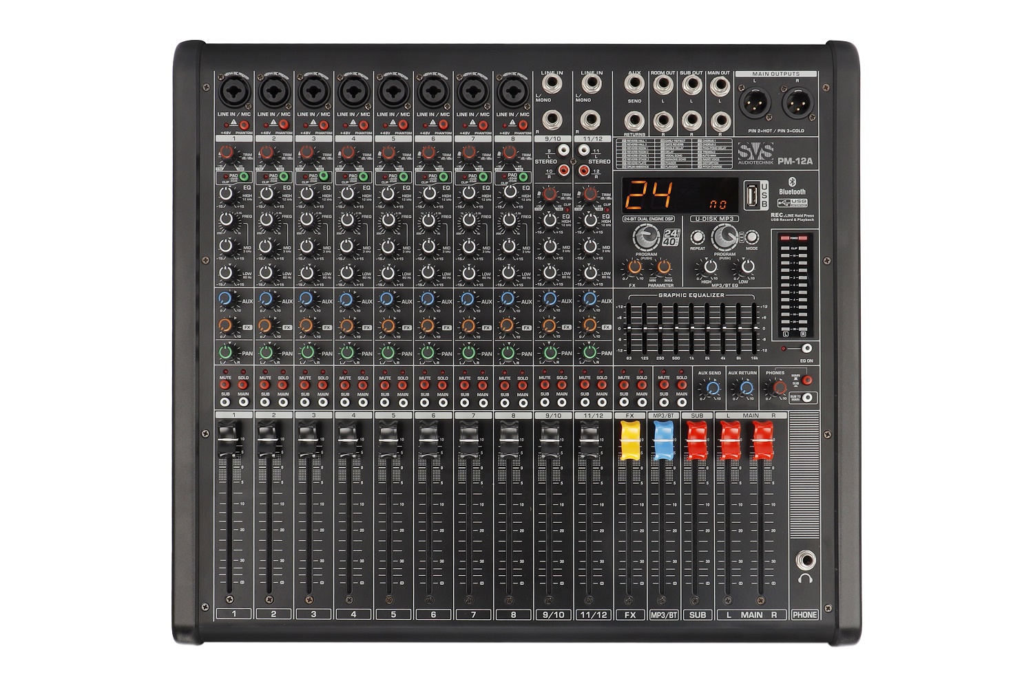 SVS Audiotechnik mixers PM-12A Активный аналоговый микшерный пульт, 12-канальный в Северобайкальске