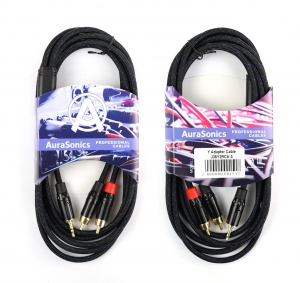 AuraSonics J35Y2RCA-3 аудио Y-кабель jack 3.5 — 2 x RCA, 3 м